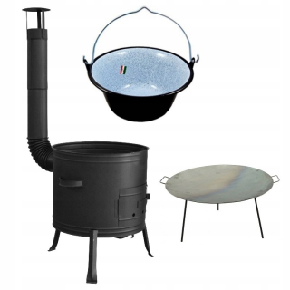 POĽNÁ KUCHYŇA FI 36CM PANVA 50CM MAĎARSKÁ VARNÁ KONVICA 14L